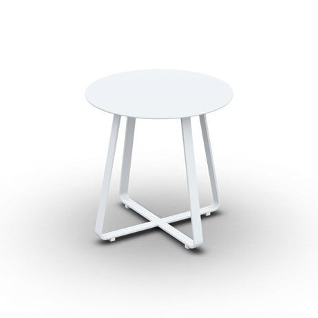 Jati & Kebon St Lucia Aluminium Garden Side Table 45x45cm | White