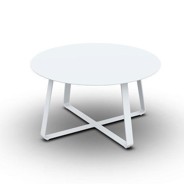 Jati & Kebon St Lucia Garden Side Table 90x49cm Aluminium White Mat