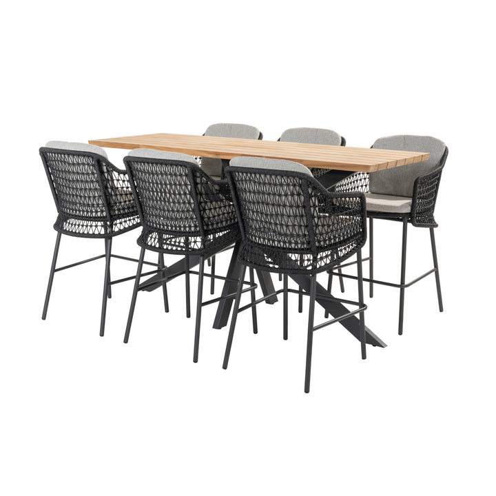 4SO Tramonti Bar Chair Anthracite with 2 Cushions