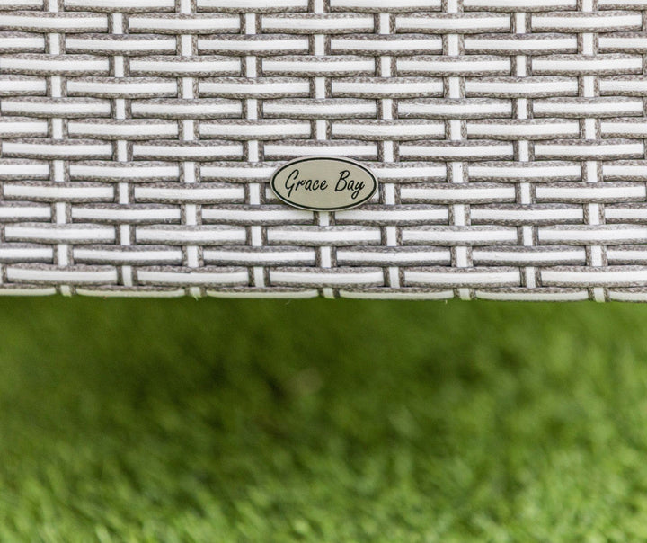 Grace Bay 6 Seat Rectangle Flat Weave Garden Dining Set