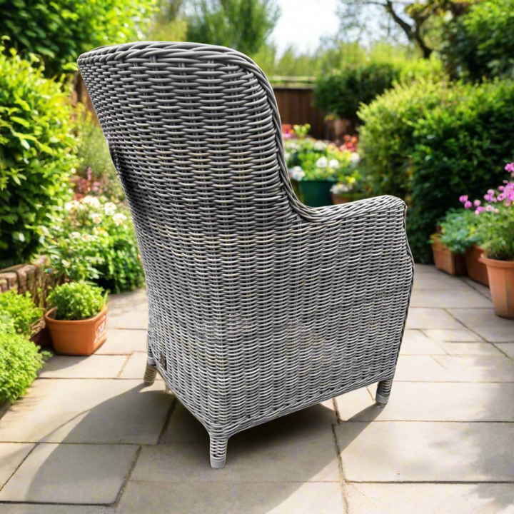 4SO Brighton Chair with Seat & Back Cushions - Rock Grey