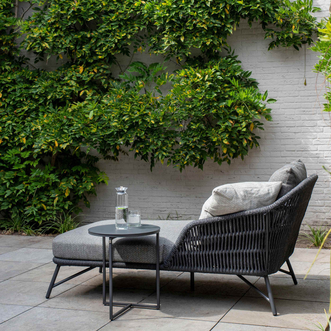 4SO Marbella Outdoor Single Daybed with 3 Weatherproof Cushions | Anthracite Grey