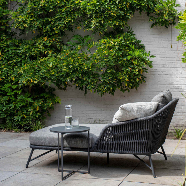 4SO Marbella Outdoor Single Daybed with 3 Weatherproof Cushions | Anthracite Grey