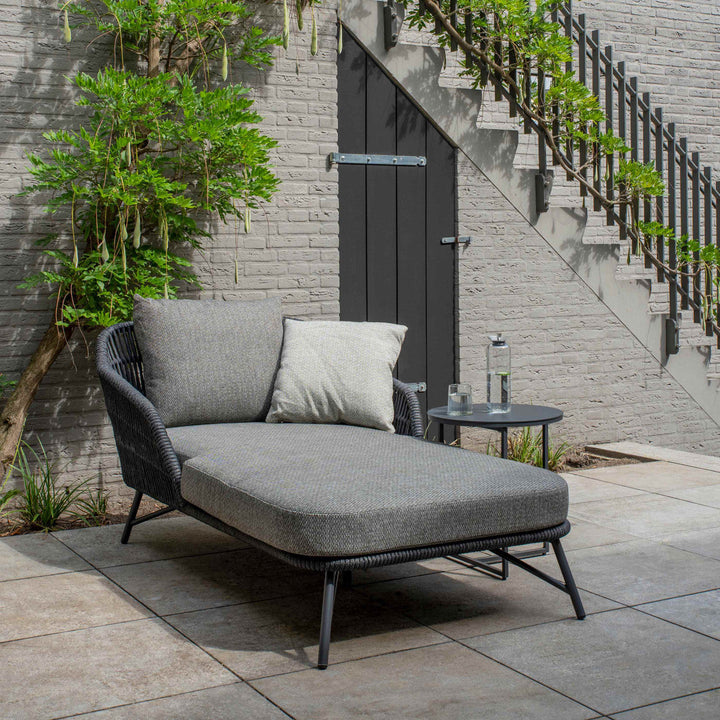 4SO Marbella Outdoor Single Daybed with 3 Weatherproof Cushions | Anthracite Grey