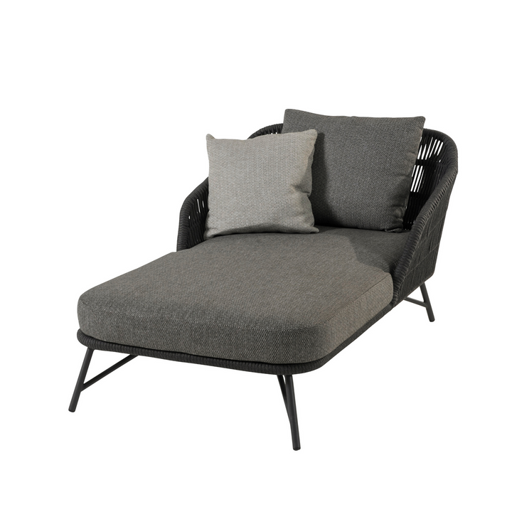 4SO Marbella Outdoor Single Daybed with 3 Weatherproof Cushions | Anthracite Grey