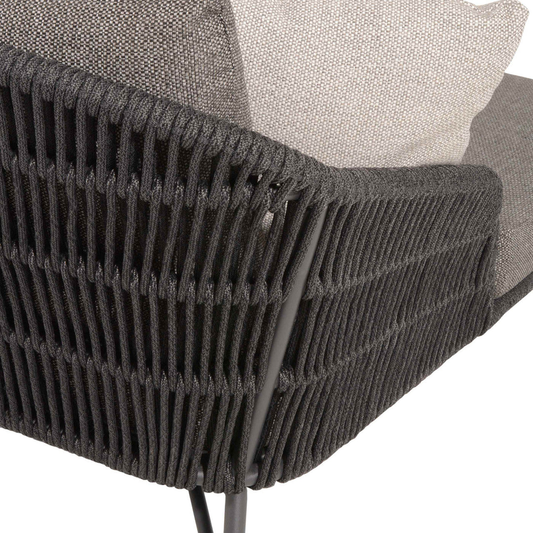 4SO Marbella Outdoor Single Daybed with 3 Weatherproof Cushions | Anthracite Grey