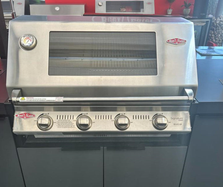 Beefeater Cabinex Outdoor Kitchen Includes S30000SS Series 4 Burner BBQ Head with stainless steel cooking tops, Fridge & Sink
