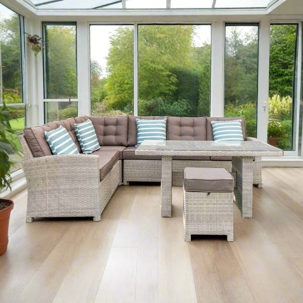 Grace Bay Corner Casual Lounging Dining Corner Set