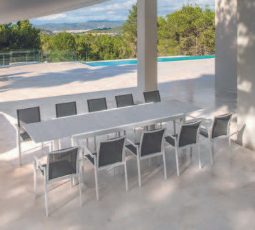 Jati & Kebon St Lucia 8 Seat Dining Set White