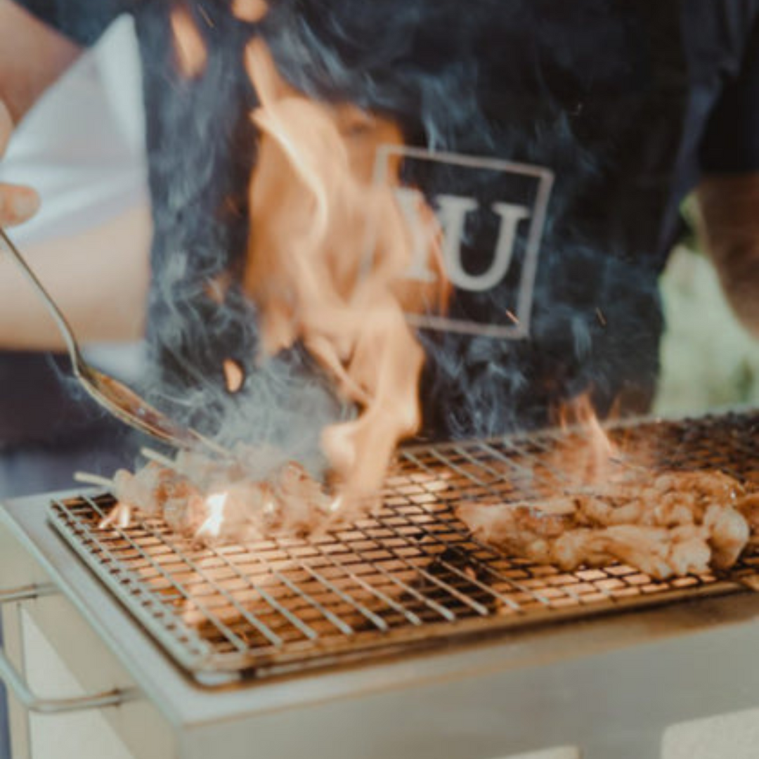 Medium Long Kasai Konro Grill with Stainless Steel Frame