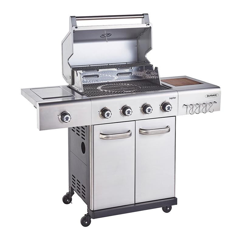 Outback Jupiter 4 Burner Hybrid BBQ -Stainless Steel
