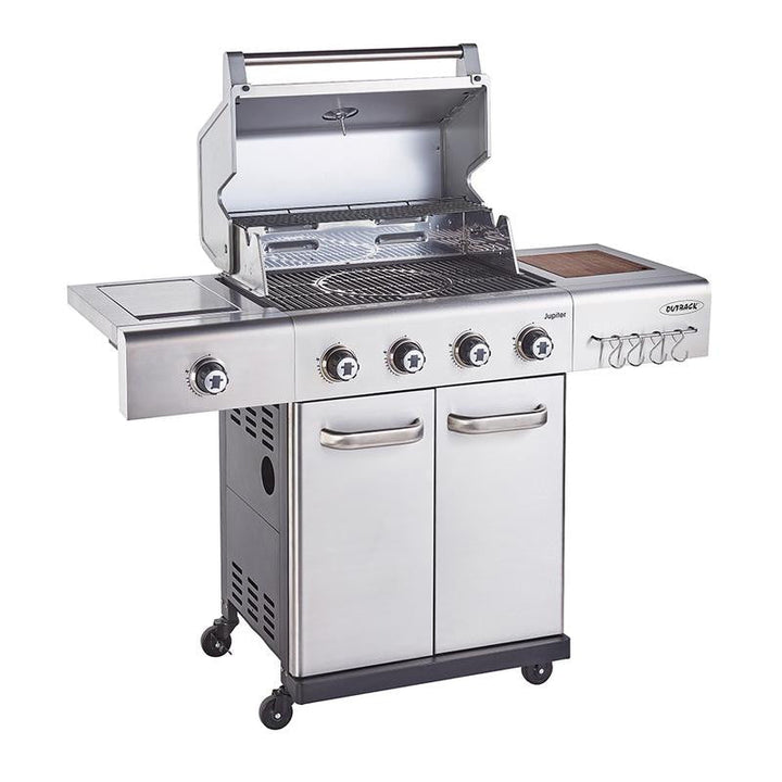 Outback Jupiter 4 Burner Hybrid BBQ -Stainless Steel