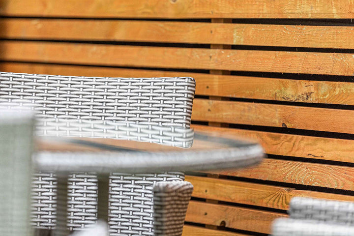 Grace Bay 4 Seat Round Flat Weave Garden Dining Set