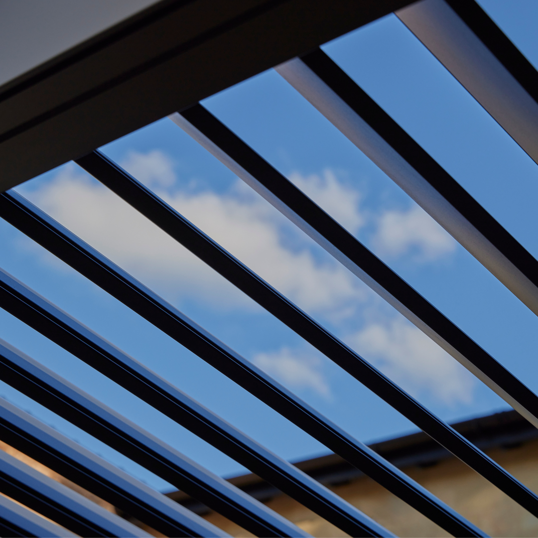 Royce Cube Aluminium 4 x 3M  Luxury Pergola with Solar LED Light Pack | Anthracite