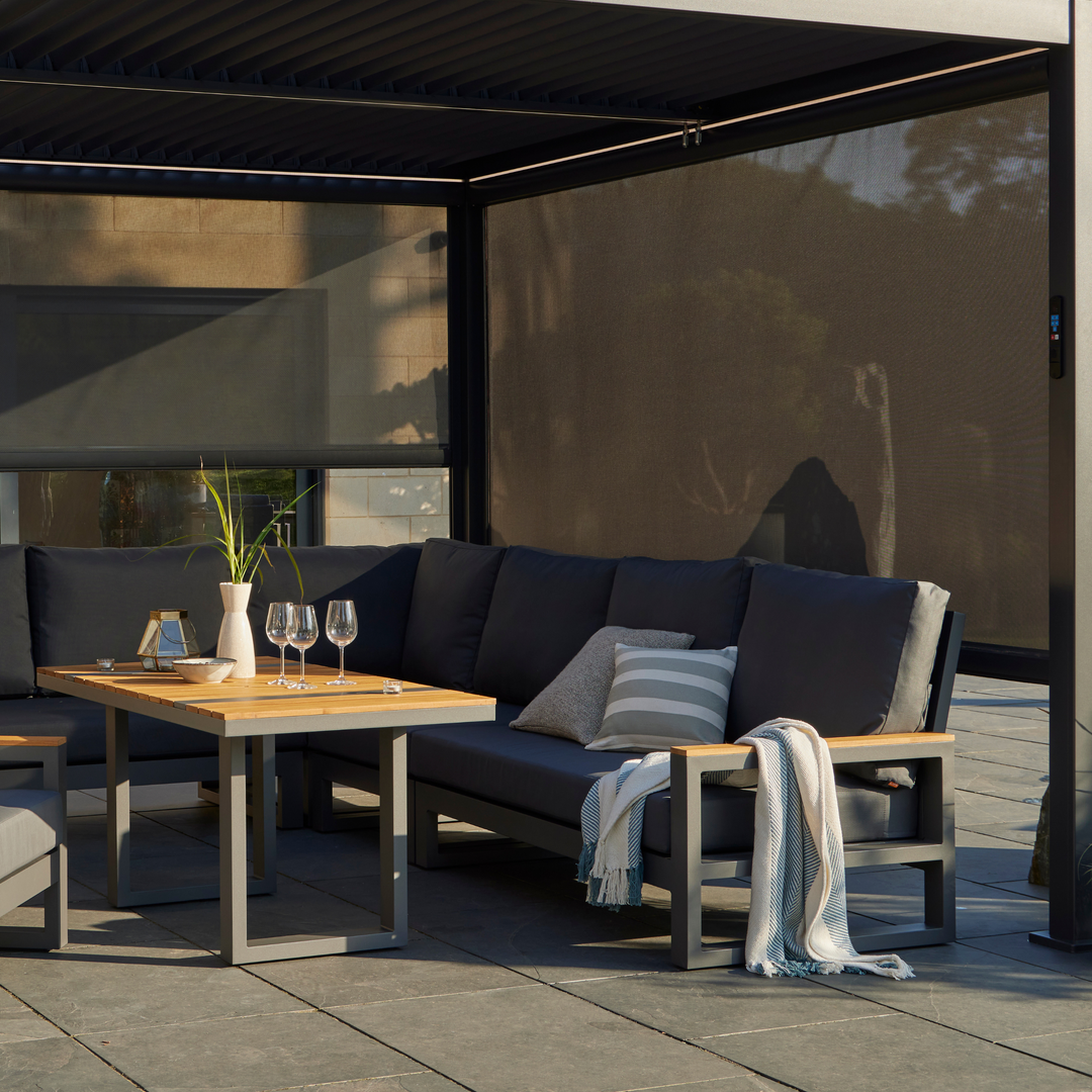 Royce Cube Pergola 3m Wide Pull Down Screens