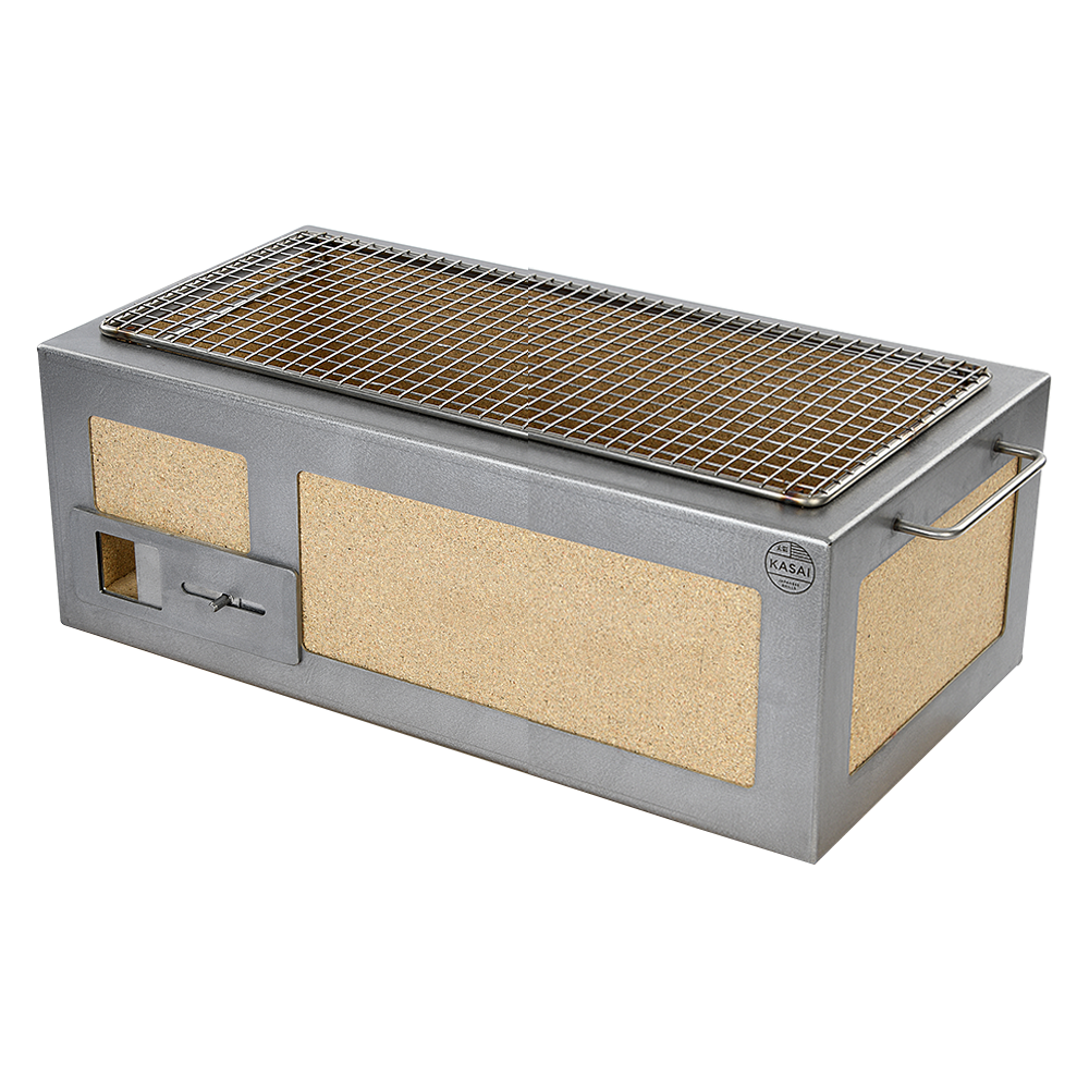 Medium Long Kasai Konro Grill with Stainless Steel Frame