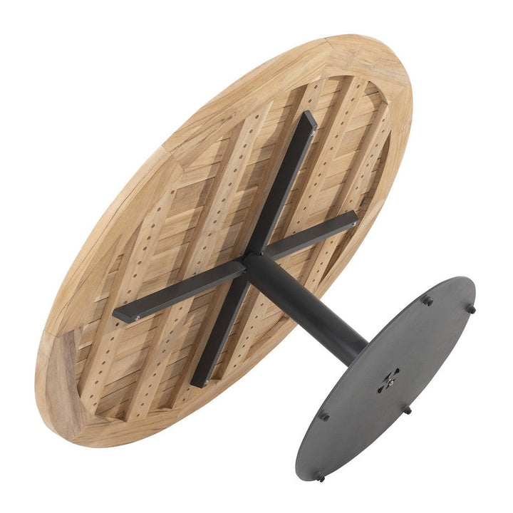 4SO Calpi 6 Seat Low Round Saba Dining Table Set