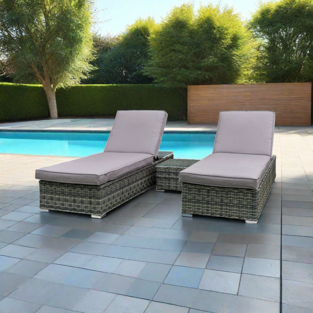 Grace Bay Rattan Sun Lounger Set