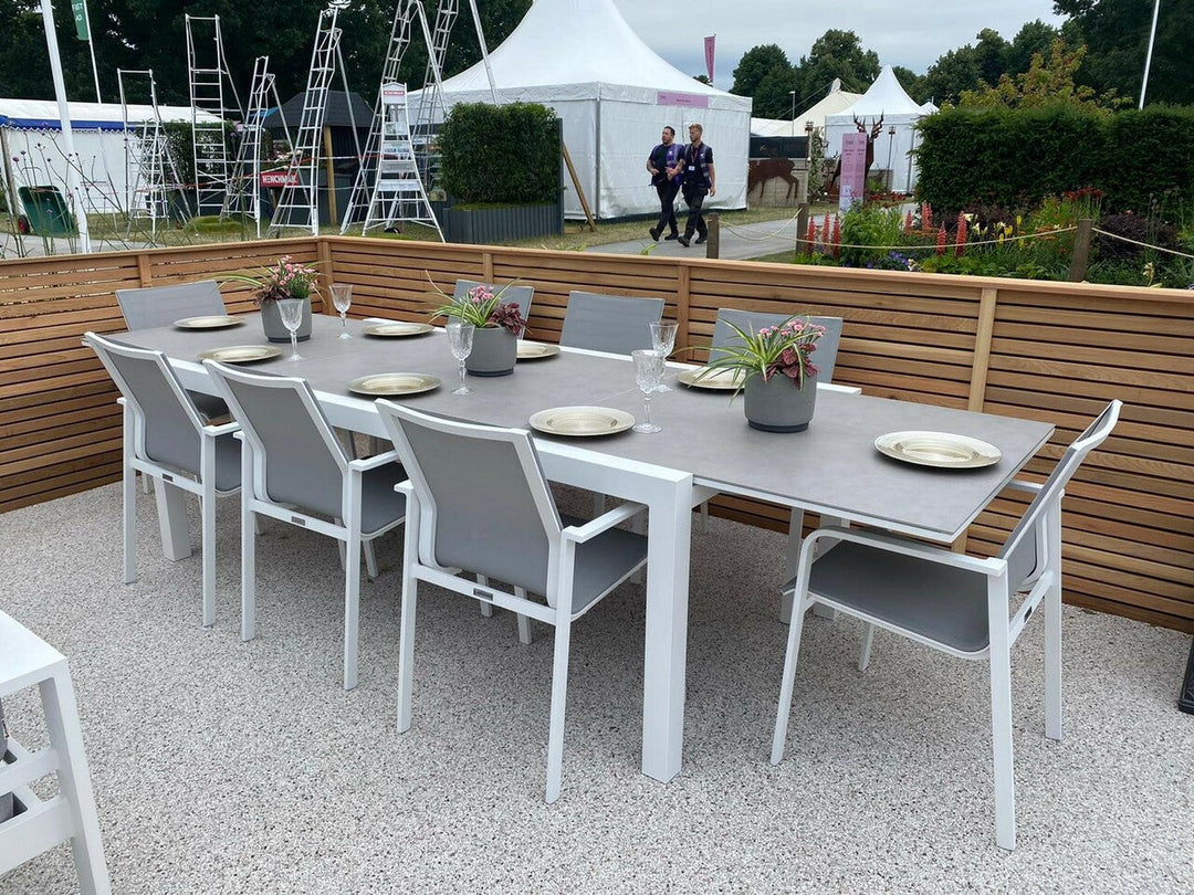 Jati & Kebon St Lucia 8 Seat Dining Set White