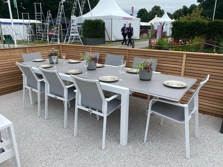 Jati & Kebon St Lucia 8 Seat Dining Set White