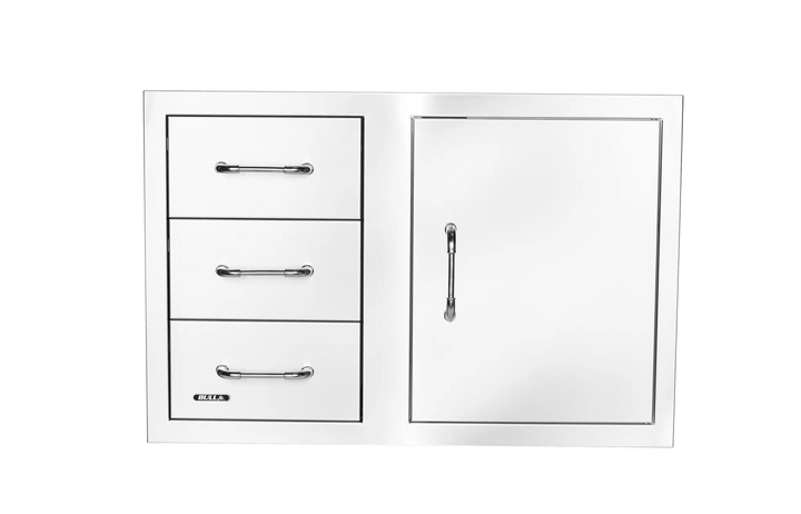 Bull Reveal Door/Triple Drawer Combo 80cm