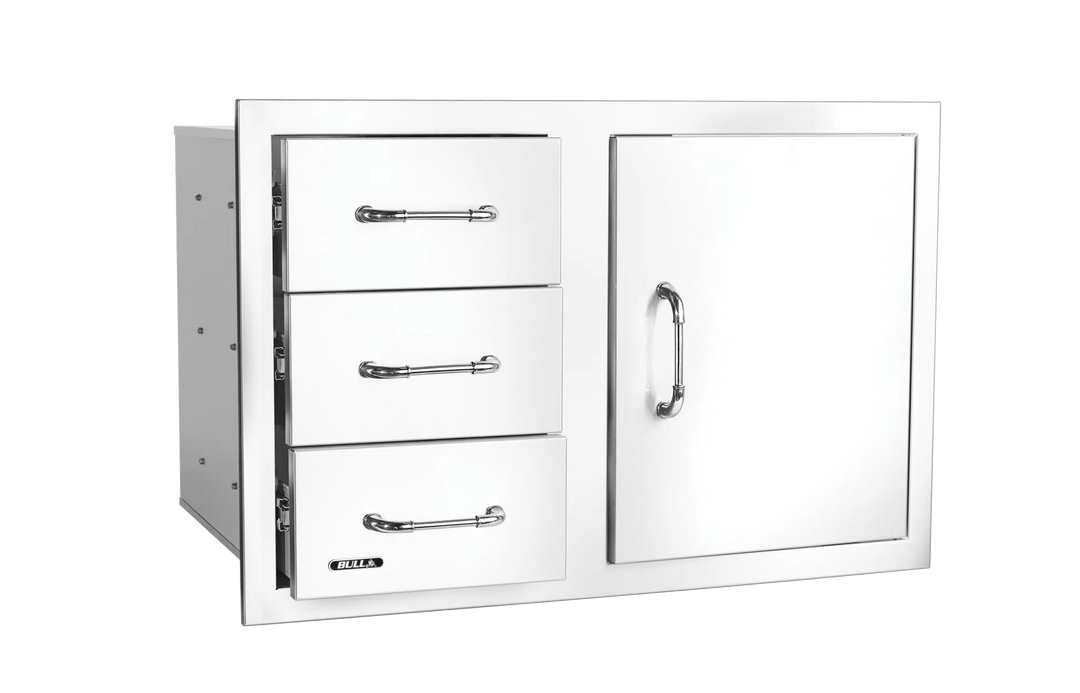 Bull Reveal Door/Triple Drawer Combo 80cm