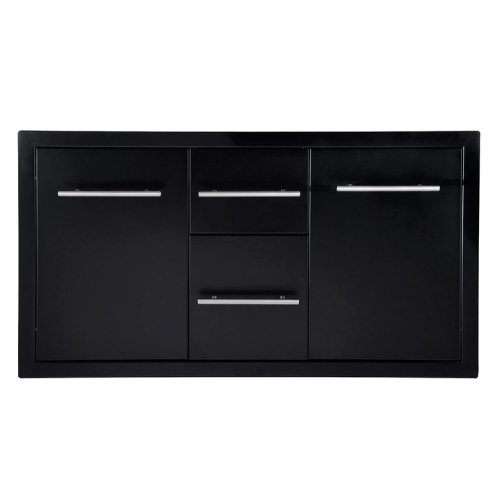 Double drawer Trash tray combo with Plastic Bin