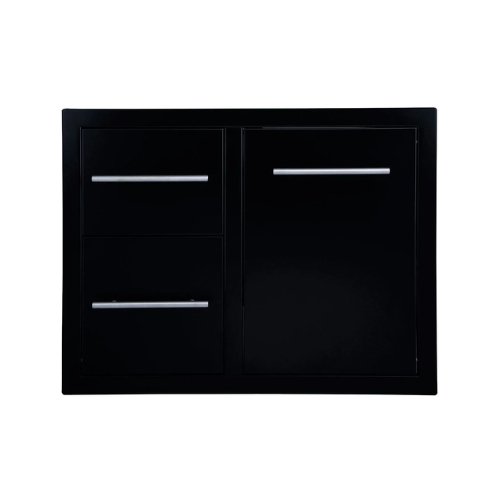 Double drawer Trash tray combo with Plastic Bin