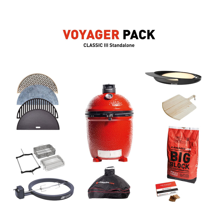 Kamado Joe Grill with Voyager Pack