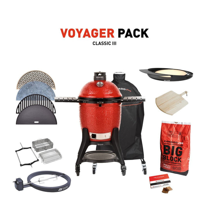 Kamado Joe Grill with Voyager Pack