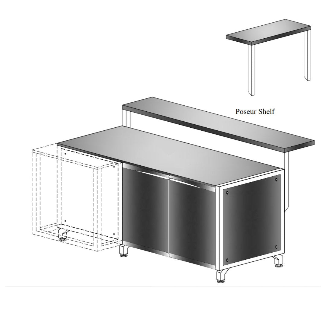Oliveti Poseur Shelf 700 or 1010